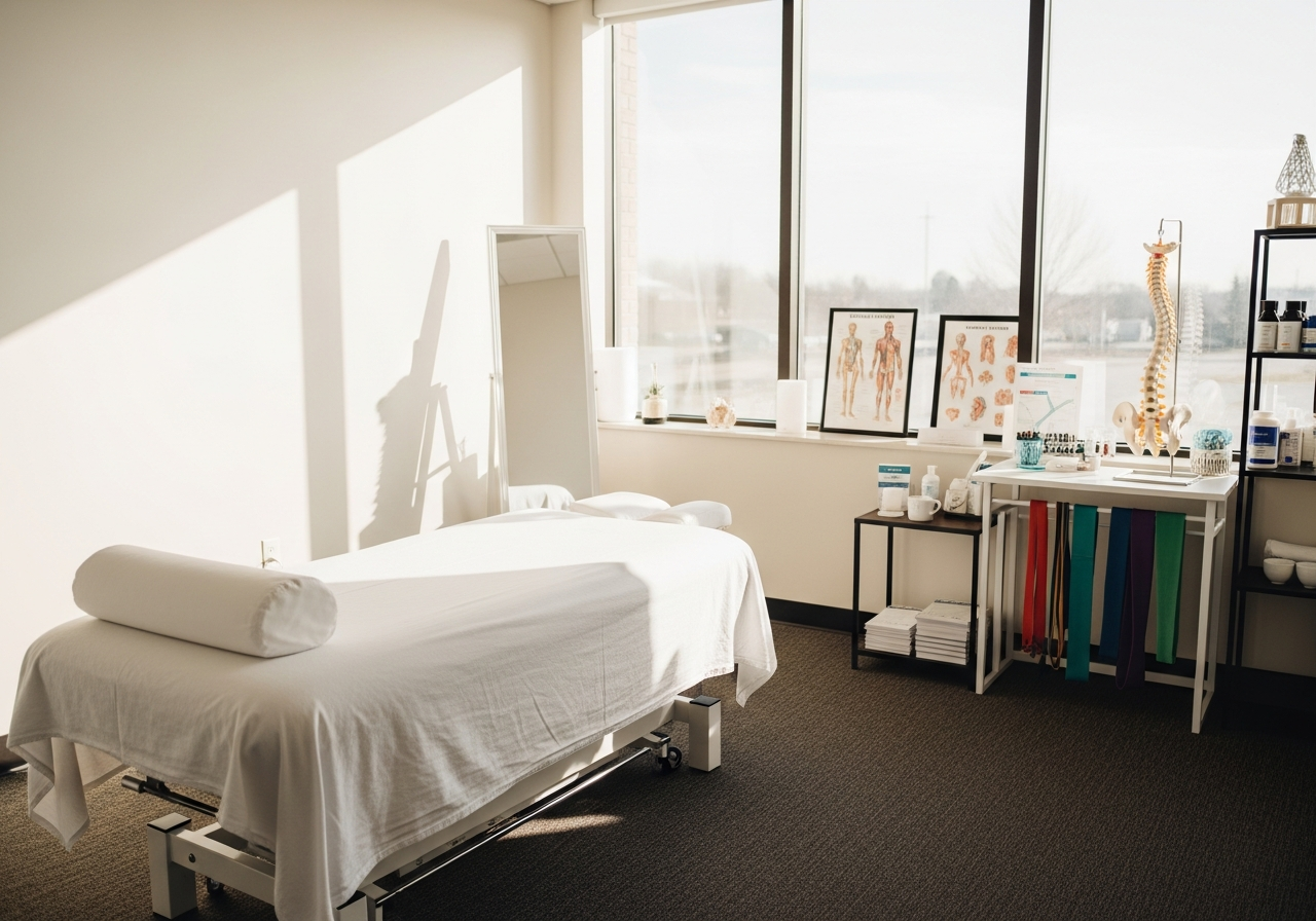 Chiropractor discussing spinal health and wellness plan with patient at Wellness Revive Clinic