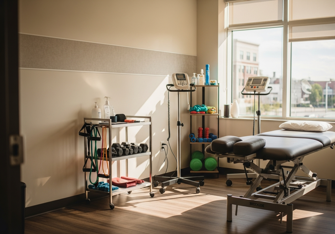 Chiropractor examining patient's neck mobility at Wellness Revive Clinic in Edison